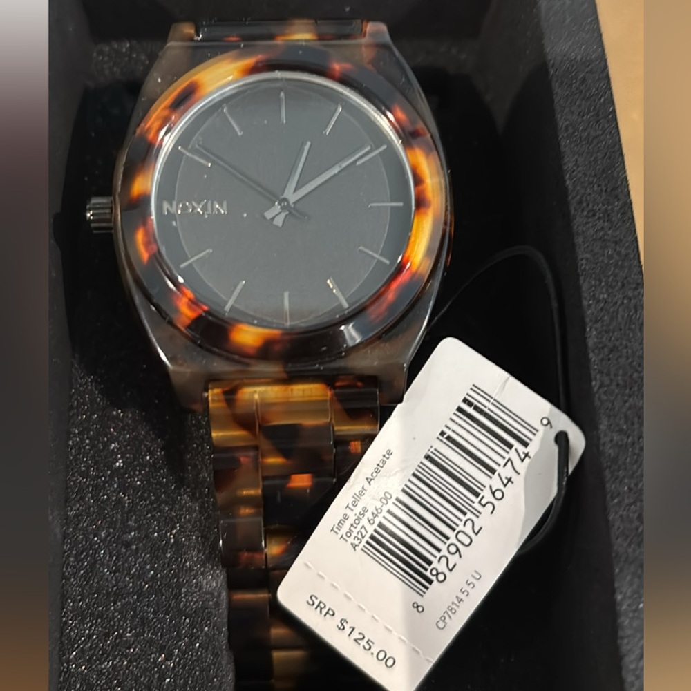 Nixon Time Teller Acetate Tortoise Watch